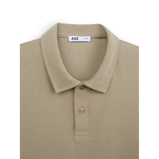 AIIZ เสื้อโปโลผู้ชายผ้าเท็กซ์เจอร์ AIIZ Men's Solid Texture Polo Shirt