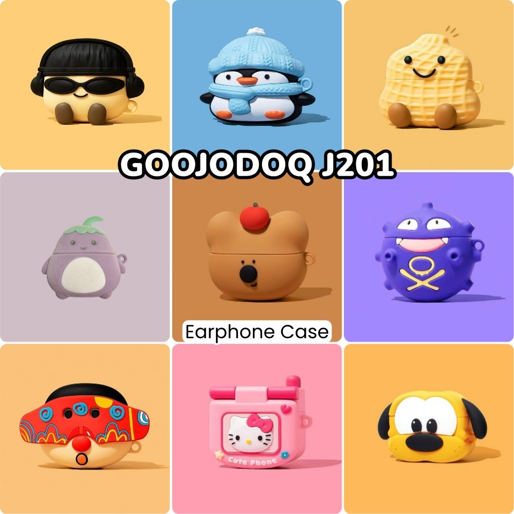 Case HomeFor GOOJODOQ J201 Casing Case Soft Silicone Headphone Case Super Cool Cartoon NO.8