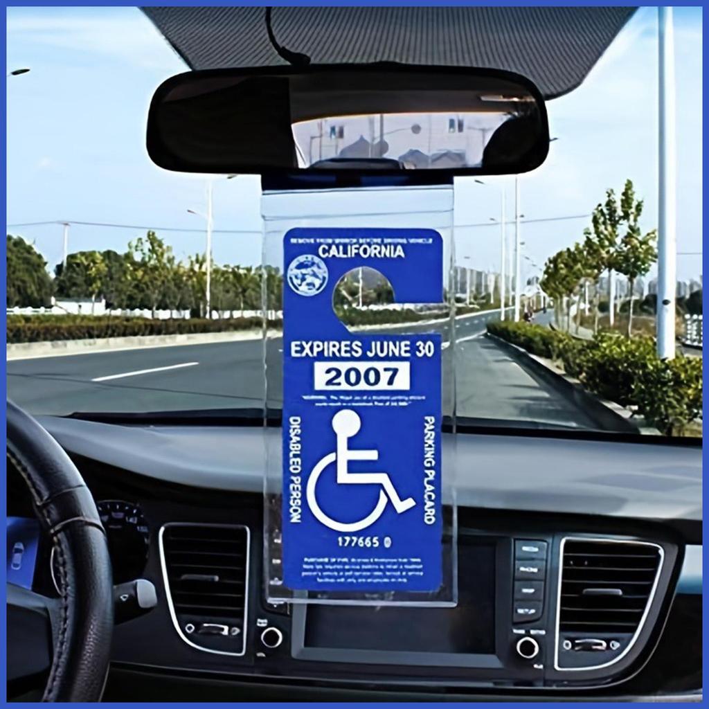 Handicap Placard สําหรับ Auto โปร่งใส Handicap Placard ผู้ถือแขนป้องกันป้าย Protector สําหรับ bytumv