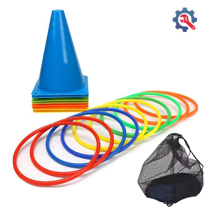 [GEX] Party Games Ring Toss Game Carnivalbo ชุดกรวยพลาสติกอ่อนแหวน Toss เกมโยนเกมของเล่นสําหรับเด็กผ