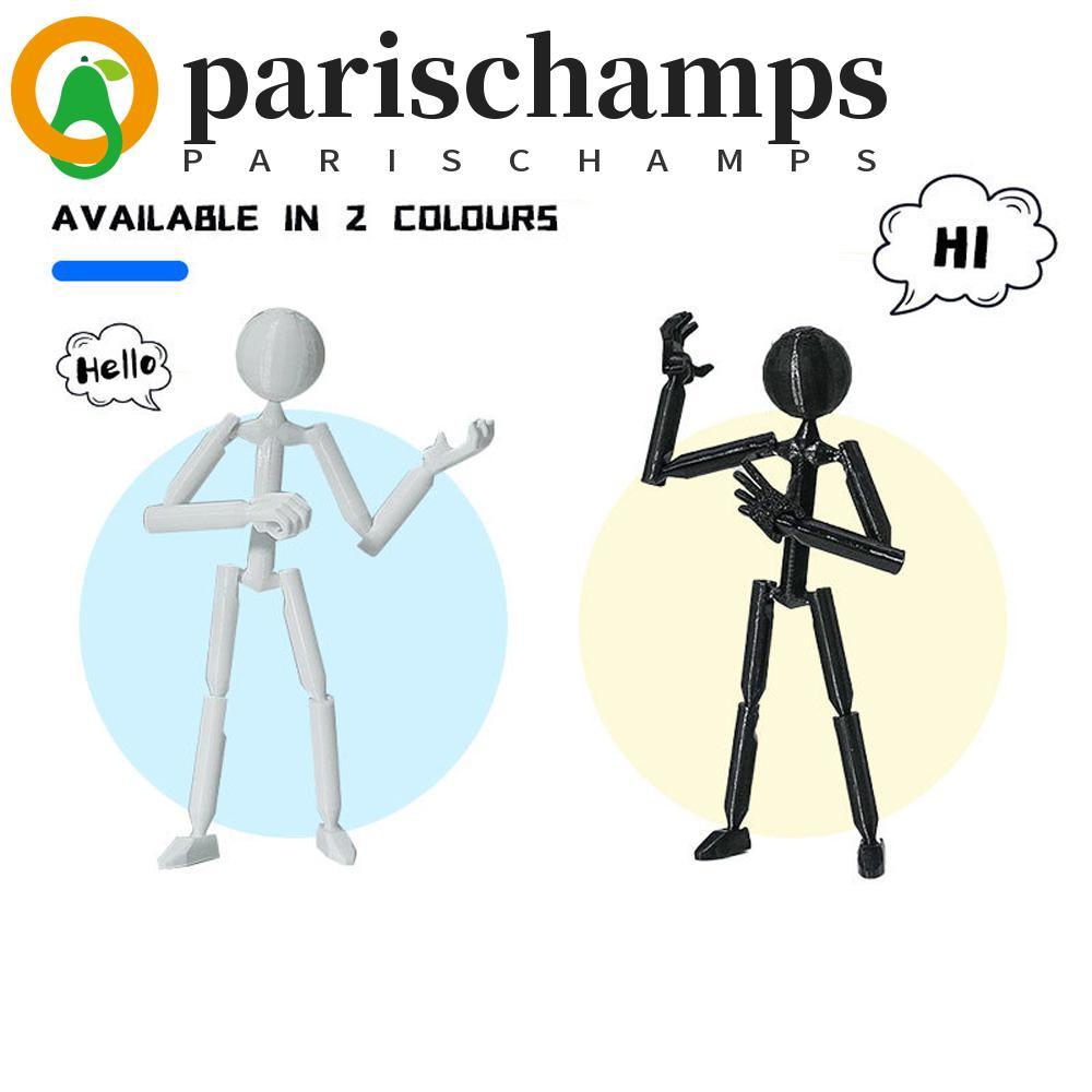 PARISCHAMPS Multi Joint Stickman Toy,Multi-Jointed Model Doll 3D พิมพ์ Mannequin,ปริศนา 3D พิมพ์แปลก