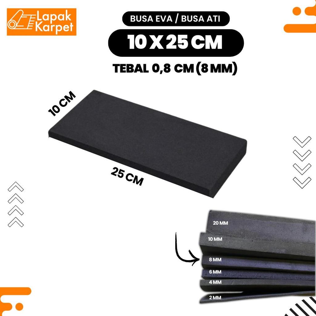 โฟม Eva / โฟมหัวใจ / ฟองน้ํา Eva / โฟม Eva / ขนาด 10x25 ซม. / หนา 0.8 ซม. (8 มม.) / โฟมตับอเนกประสงค