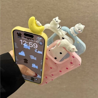 เหมาะสําหรับ IPhone 16 15 14 13 12 11 Pro Max X XR XS Max 7 8 Plus เคสโทรศัพท์น่ารัก Pappa การ์ตูน Soft Shell