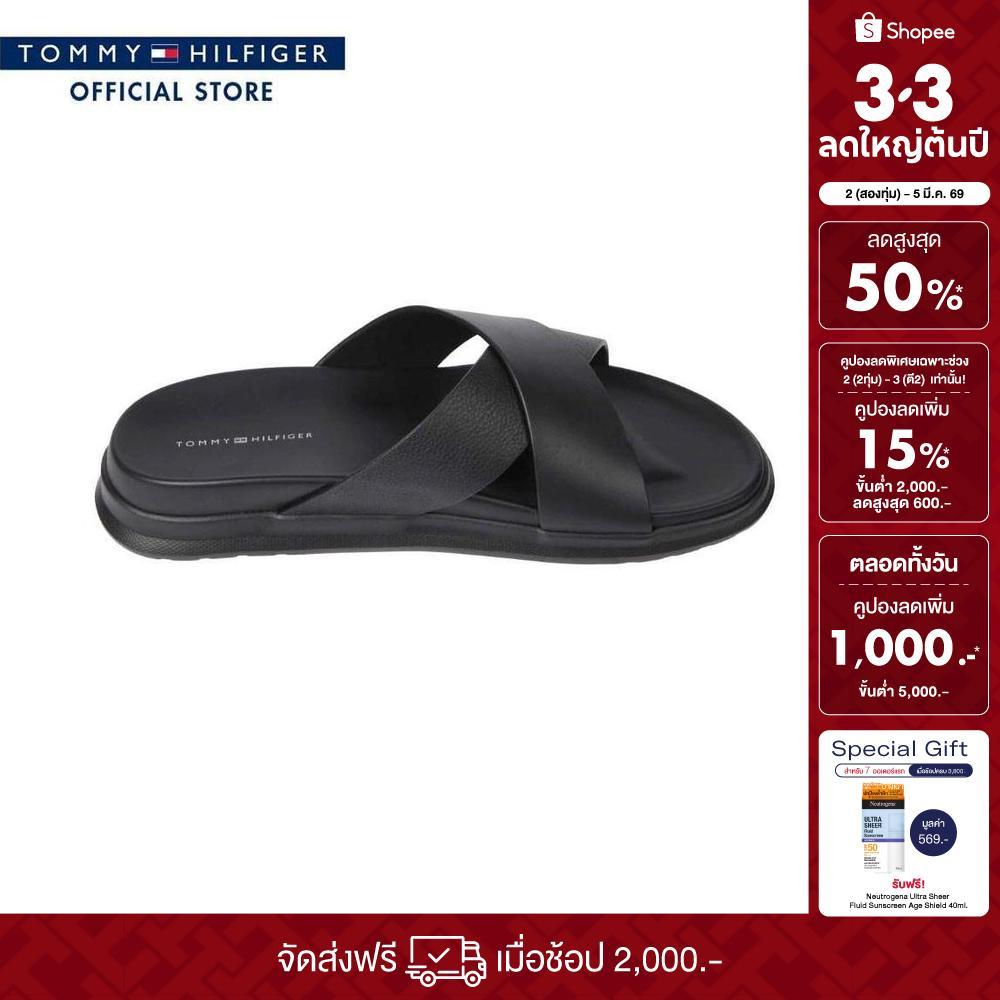 Tommy Hilfiger รองเท้าแตะ ผู้ชาย รุ่น FM0FM05358 BDS - สีดำ