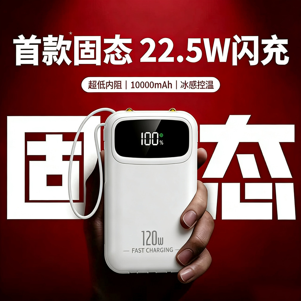 .power bank มีแม่เหล็ก ชาร์จเร็วด้วย pd ความจุ 120w
