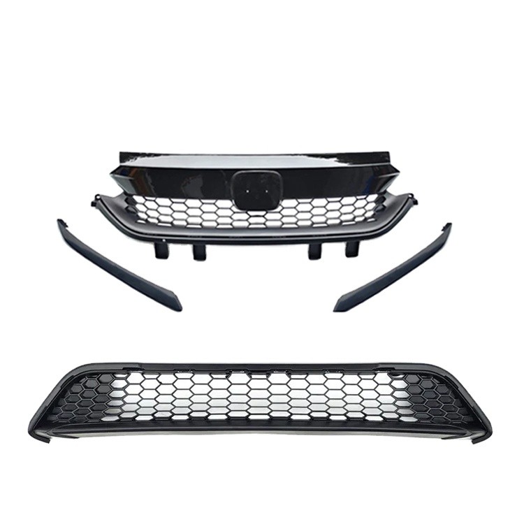 ยี่ห้อใหม่ใหม่กันชนหน้าขึ้นและลง Grille Auto Parts Body Kit สําหรับ Honda City 2020-2022 กระจังหน้าร