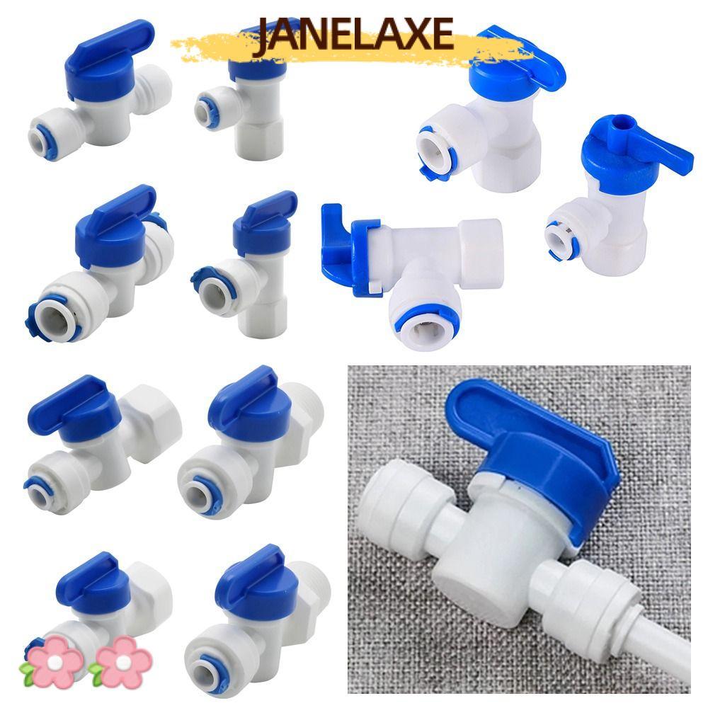 JANELAXE932JN 1 ชิ้นท่อ Quick Connector, 1/4 "3/8" OD ชายหญิงด้ายพลาสติกบอลวาล์ว, 1/4 "3/8" ชาย 1/2 