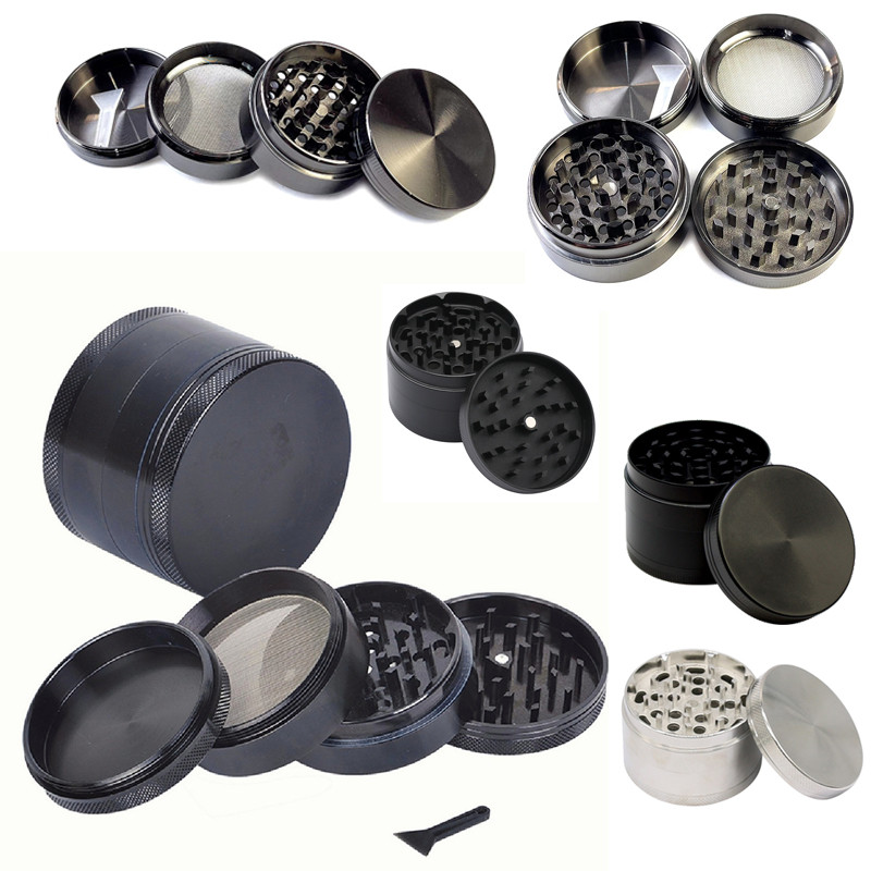 ที่บดสมุนไพร 63มม. Grinder 4 ชั้น 63mm สีทึบ วัสดุโลหะ บดได้ละเอียด พกพาสะดวก พร้อมส่งจากไทย