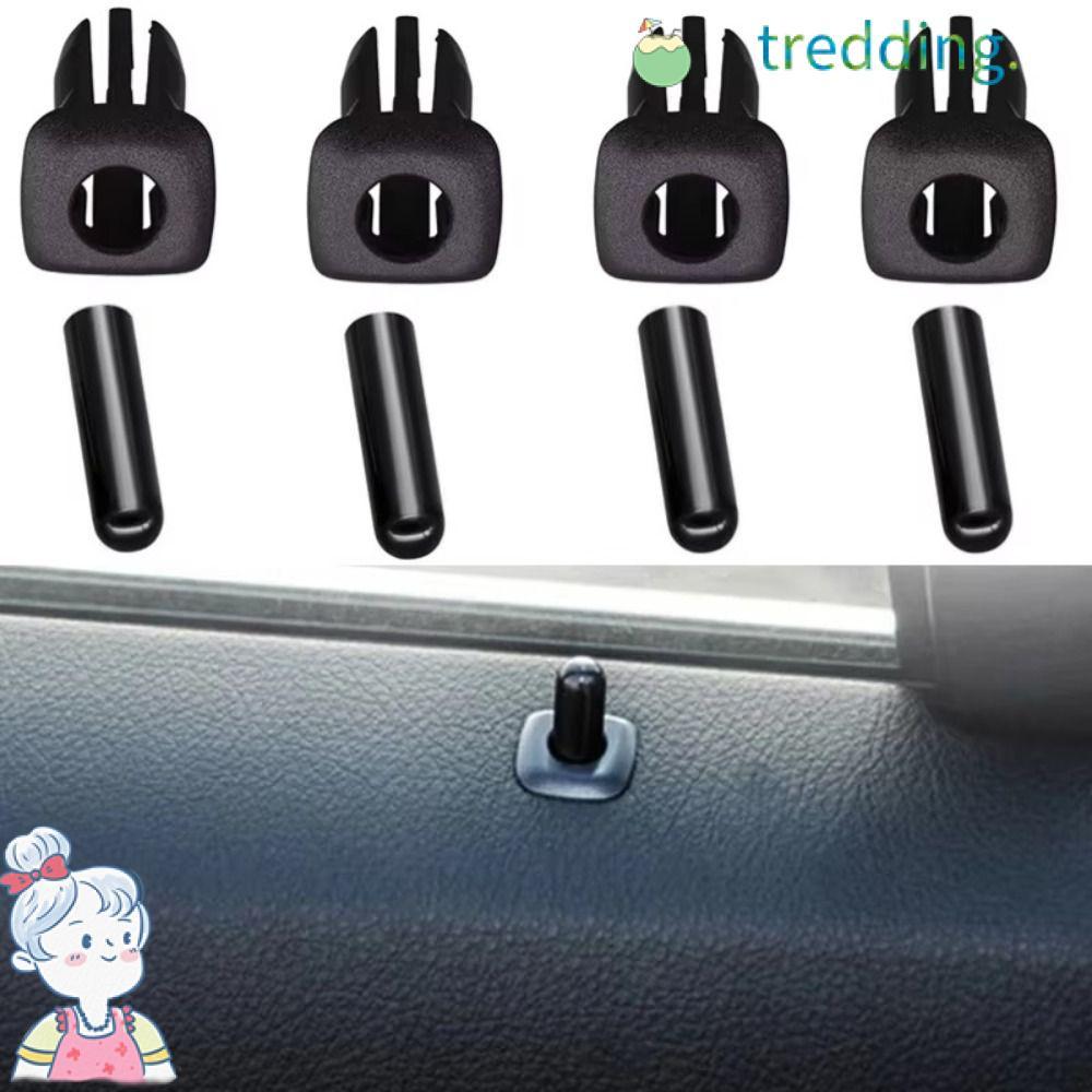 TREDDING491 ปุ่มล็อคประตู, ปุ่มพลาสติกรถสลักประตู, ทนทาน ABS อุปกรณ์ตกแต่งภายในสําหรับ BMW E60 E90 E