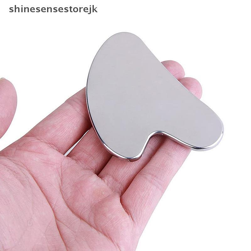 Null 1PC ที่ขูดกัวซาสแตนเลสสําหรับผิวหน้า คอ และนวดตัว TH