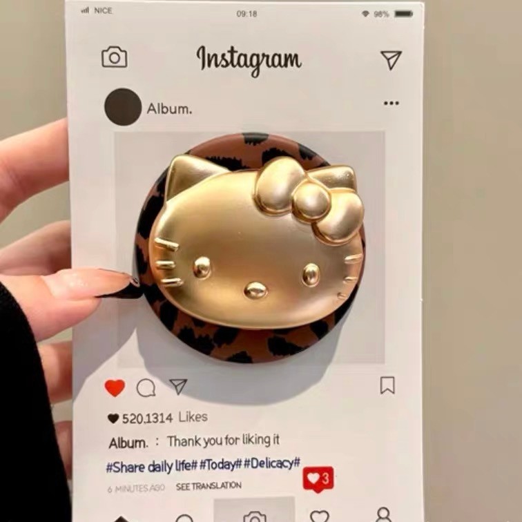 giptok แม่เหล็ก วงเล็บแม่เหล็ก การ์ตูนการ์ตูน Golden kitty Cat เหมาะสําหรับ Magsafe ที่วางโทรศัพท์แม