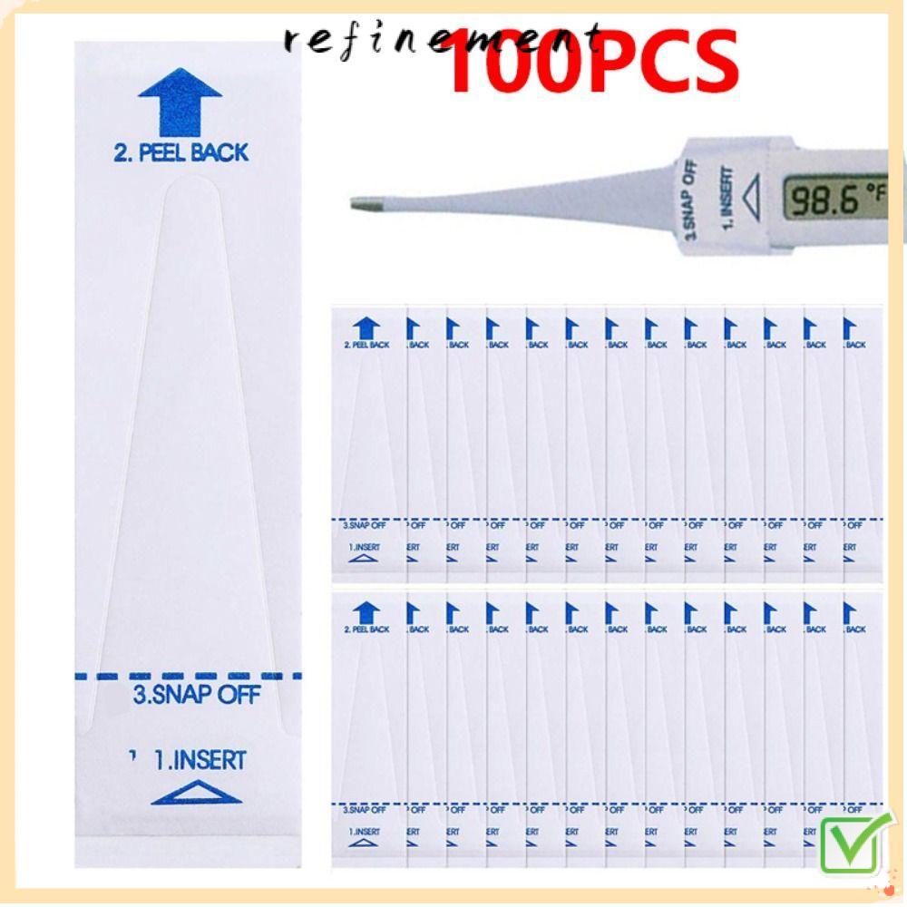REFINEMENT 100PCS Digital Probe Covers, สะดวก Hygienic Temperature Probe Cover, คุณภาพสูงบางปลอดภัยฝ