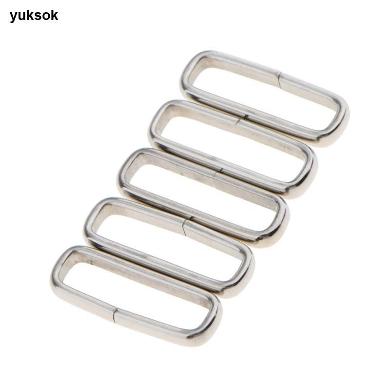 [yuksok] 5 ชิ้นสแตนเลสสตีลยึด Keeper หัวเข็มขัดแหวนห่วงสําหรับ 18 มม. 22 มม. สายคล้องกว้าง