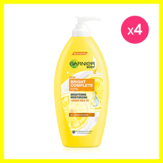 Garnier Bright Complete Extra Body Serum [400ml x 4pcs] การ์นิเย่ โลชั่นบำรุงผิวกาย.