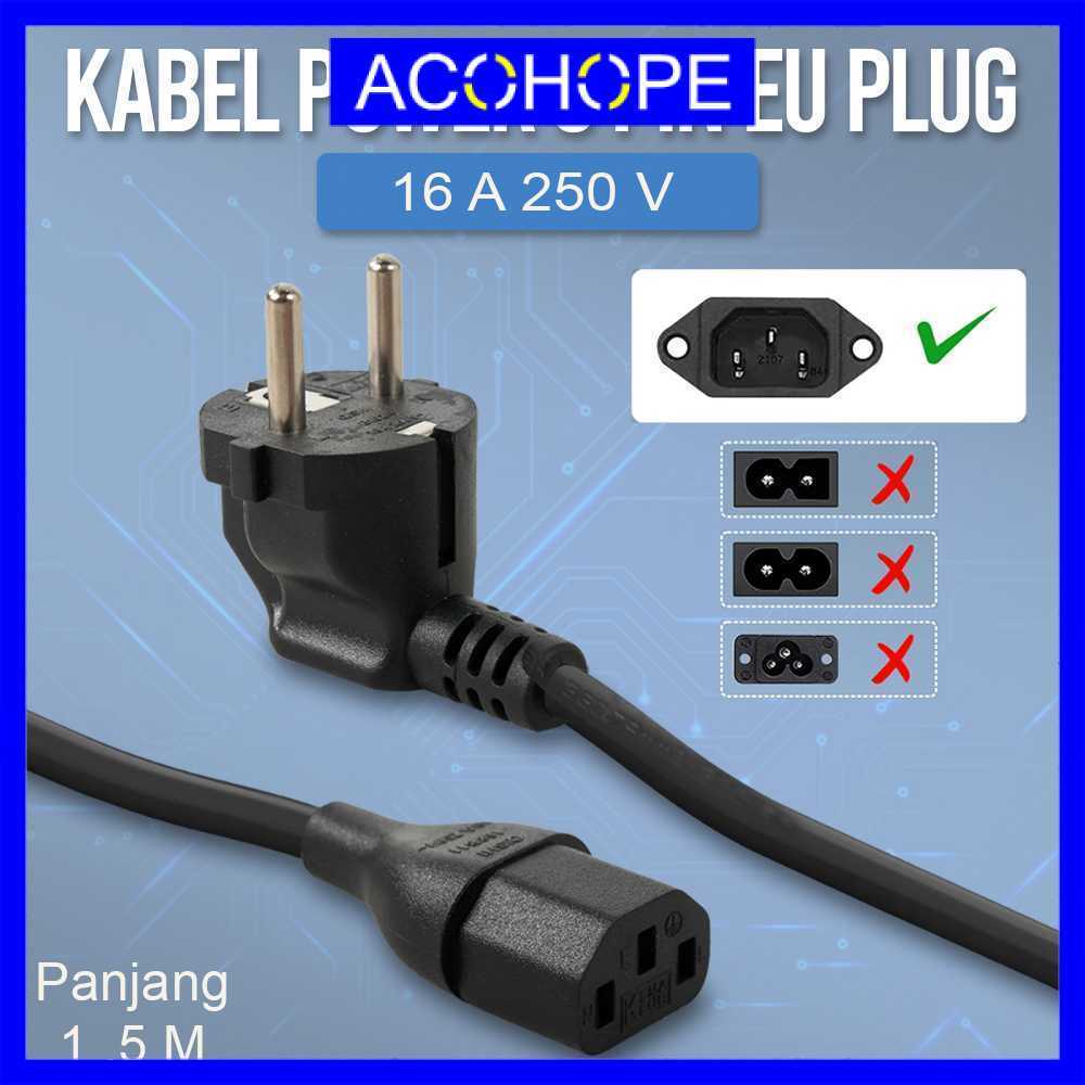 Afope PC Power Cable 3 Pin 16A 250V EU Plug IEC C13 1.5M - 168B11