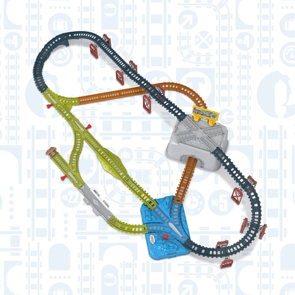 Thomas Train Cave Track Constructioner Storage Bucket ของเล่นเด็ก Thomas Train ของแท้ครบชุด