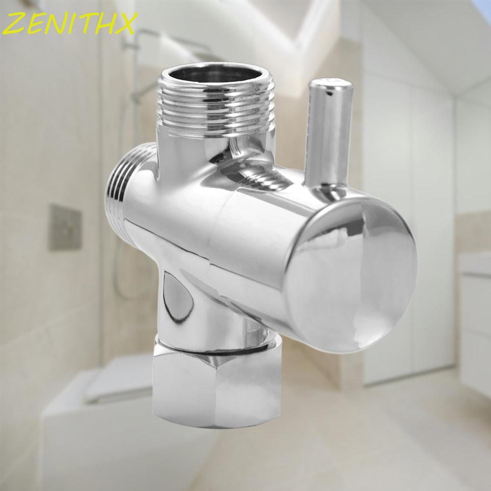 ZENITHX 3 Way Shower Head Diverter Valve,ทองเหลืองG1/2 3 Way Switch Faucet Valve,อุปกรณ์ห้องน้ําสามฟ