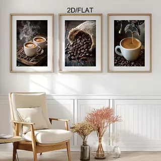โปสเตอร์พิมพ์ผ้าใบกาแฟคุณภาพสูง 3 ชิ้น/เซ็ต เหมาะสําหรับแขวนผนังร้านกาแฟและศิลปะร้านค้า โปสเตอร์ผ้าใบไร้กรอบเหมาะสําหรับสํานักงานและทางเดินศิลปะ
