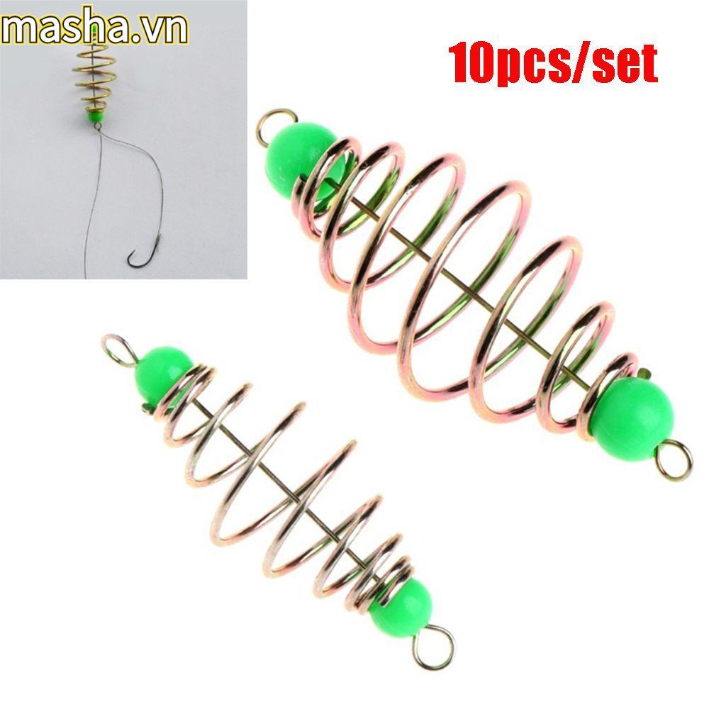 10 ชิ้น/เซ็ตสแตนเลส Feeder Hot Method Leader Spring Lure
