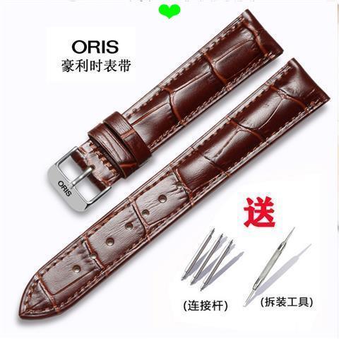 Oris สายนาฬิกา Cowhide สายหนังแท้ Pin Buckle oris Culture Classic Series ผู้ชายผู้หญิงสายสร้อยข้อมือ