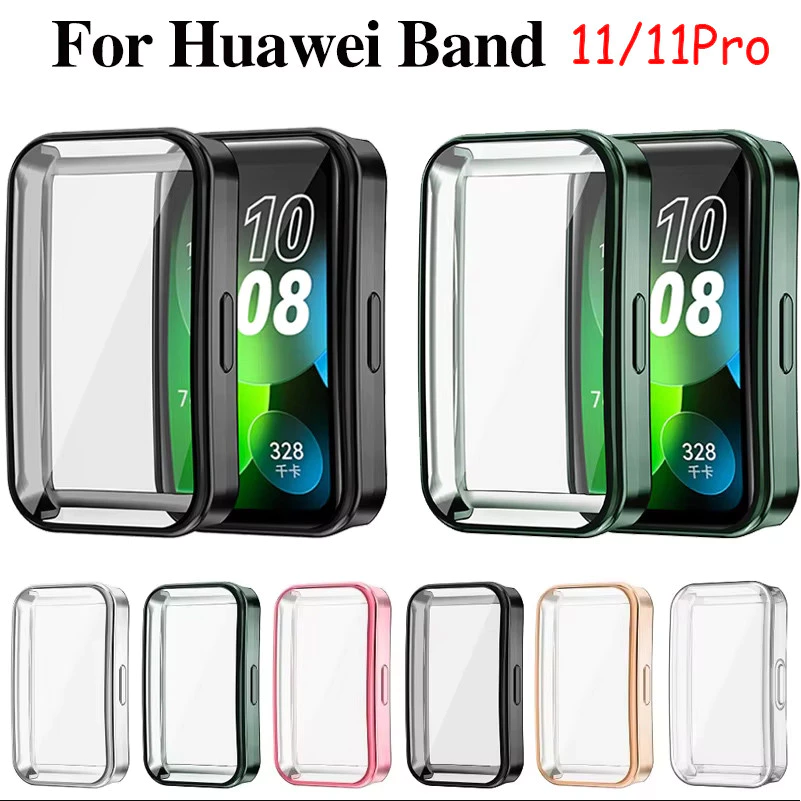 เคสป้องกันแบบเต็มสําหรับ Huawei Band 11 อุปกรณ์เสริมทดแทนสมาร์ทวอทช์ Huawei Band 11 Pro เคสกรอบ 360 หน้าจอ TPU ป้องกัน