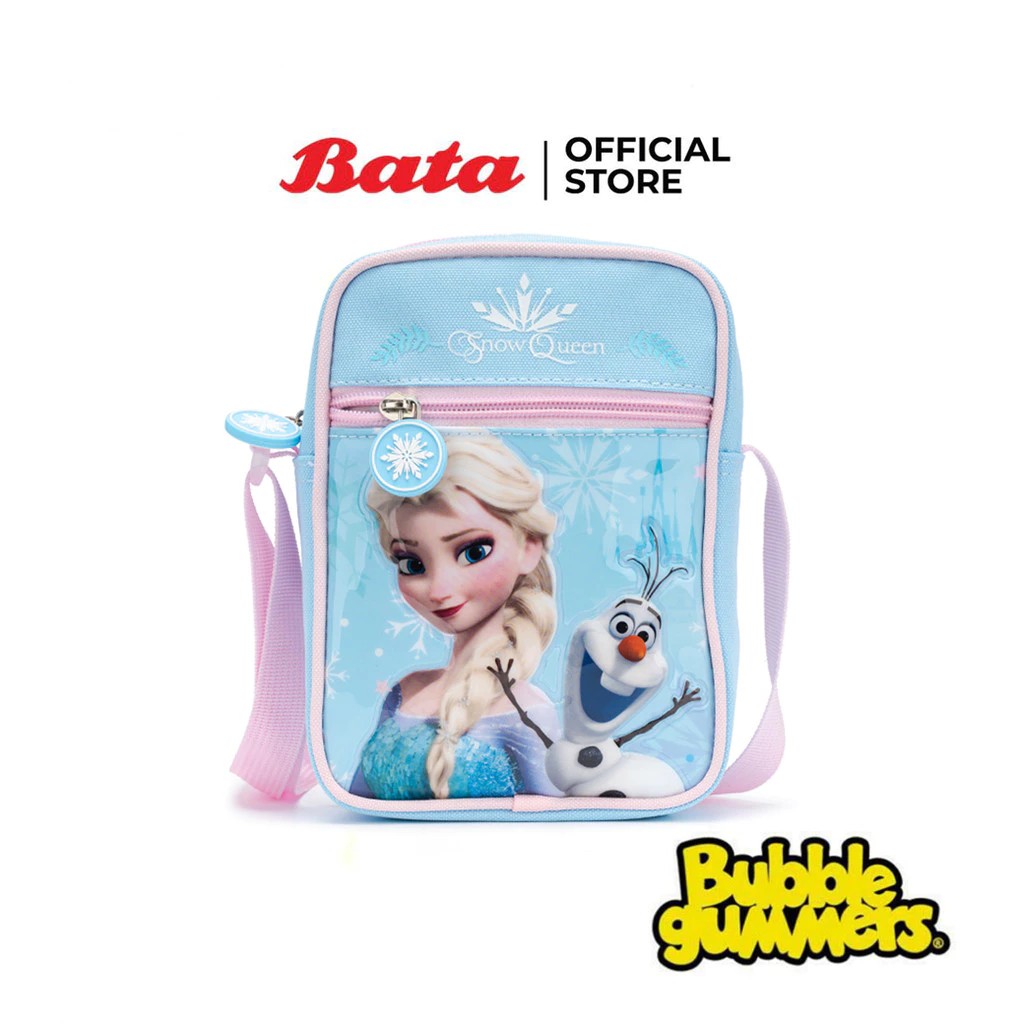 Bata บาจา กระเป๋าสะพายข้าง แฟชั่น ลายเจ้าหญิงโฟรเซ่น สำหรับเด็กผู้หญิง รุ่น FROZENS26-4 สีฟ้า 9269012
