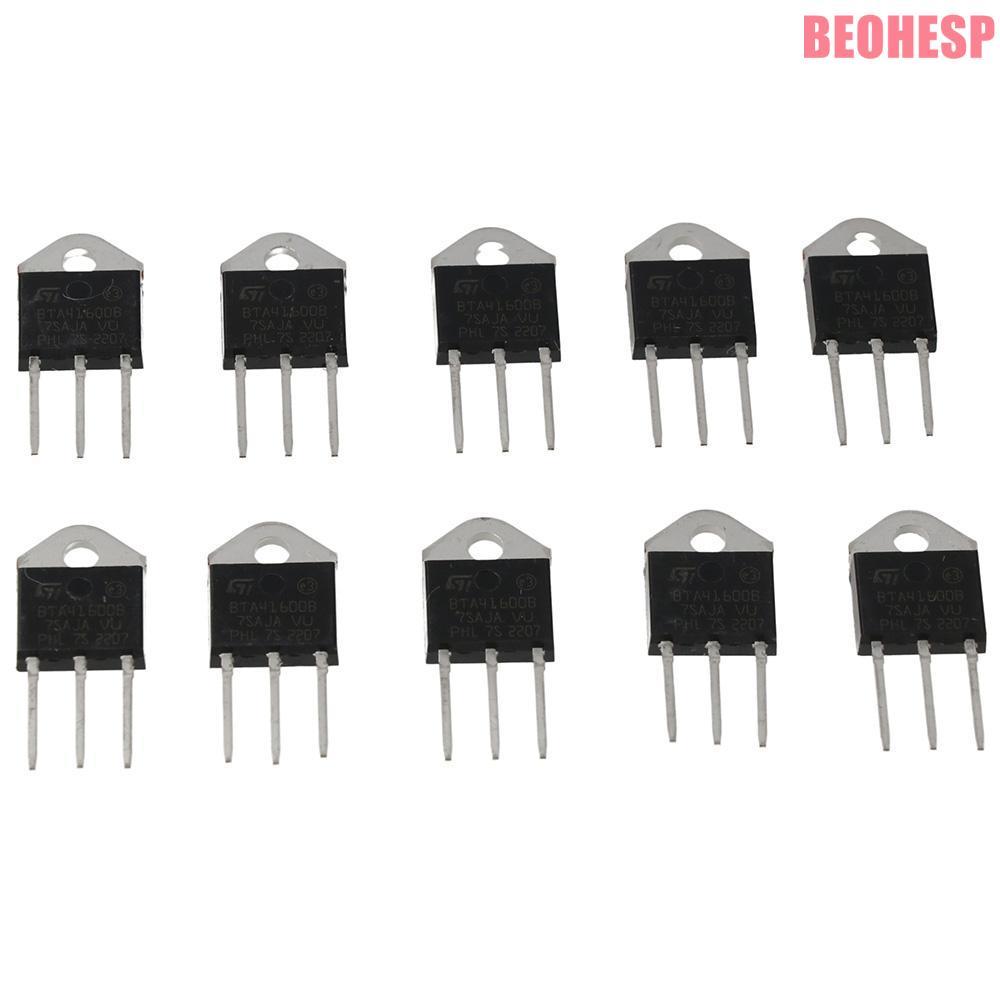 BEOHESP 10 ชิ้นใส่โดยตรง, BTA41-600B TO-3 Mosfet, Through Hole 600V 40A 1.3V Field-Effect ทรานซิสเตอ