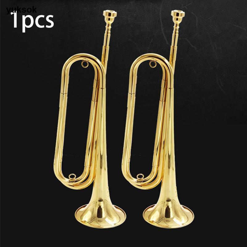 [yuksok] ทองเหลืองเป่า Bugle, Marching Bugle, Retro 7C Mouthpiece, สัญญาณดนตรี