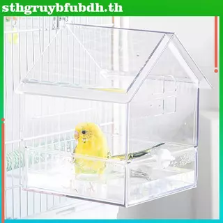 เซนต์ แขวนนกแก้วป้อนป้องกันการกระจัดกระจายนกชามให้อาหารมัลติฟังก์ชั่อาบน้ํานก นกแก้ว อ่างอาบน้ํากรงนกอุปกรณ์ ไทย