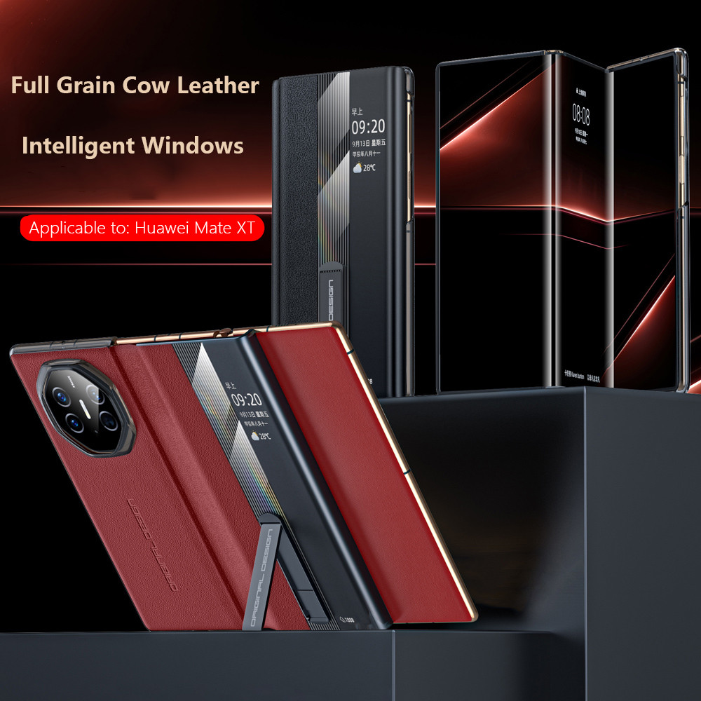 ที่มองไม่เห็นสําหรับ Huawei Mate XTs Ultimate 5G View Windows Soft TPU หนังสําหรับ HUAWEI Mate XT Fl