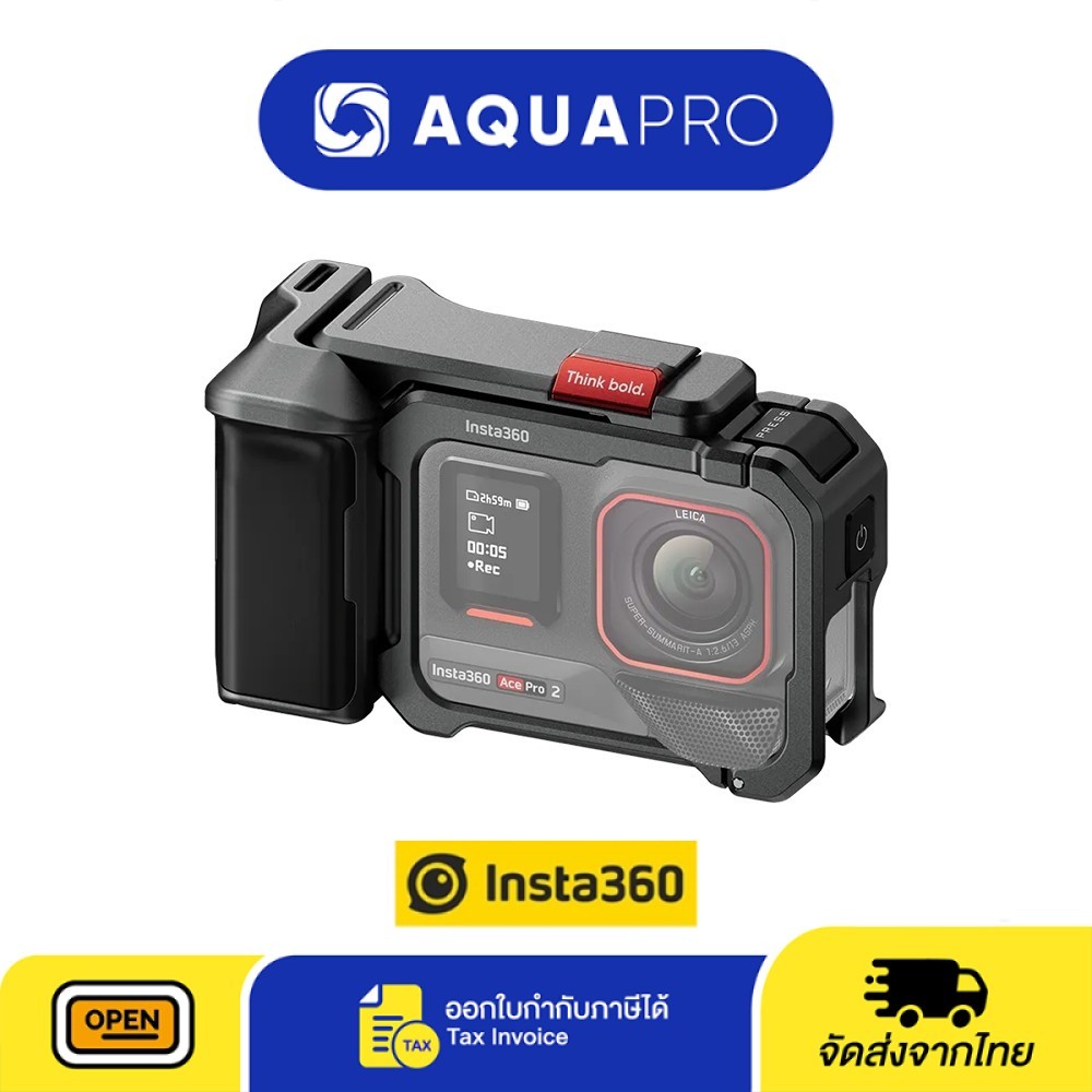 Insta360 Xplorer Grip Kit For Insta360 Ace Pro 2 / Insta360 Ace Pro ของแท้ สีดำ Black By Aquapro