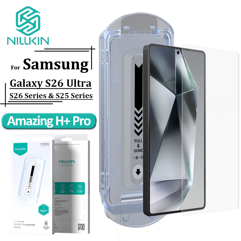 NILLKIN กระจกนิรภัยป้องกันหน้าจอสําหรับ Samsung Galaxy S26 Ultra S26+/S25 Ultra Dust-free Chamber Design ติดตั้งง่าย
