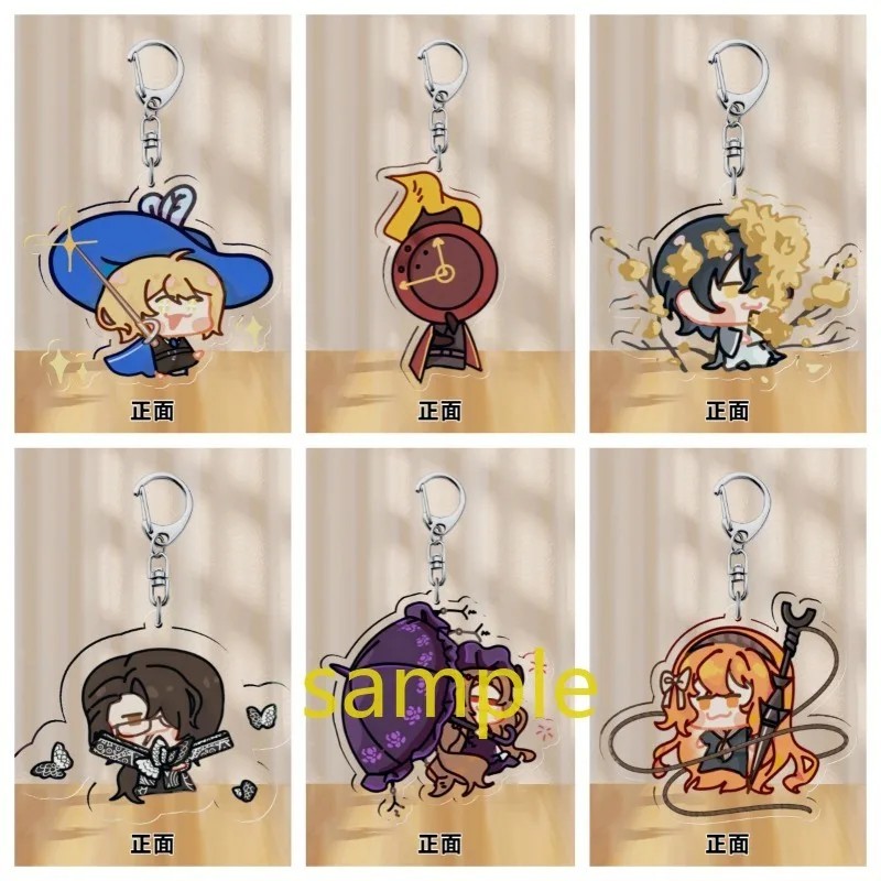 Limbus Company เกมอนิเมะ Chibi อะคริลิค Mica พวงกุญแจ Rodion Ryoshu Faust กระเป๋าตัวละครอุปกรณ์ตกแต่