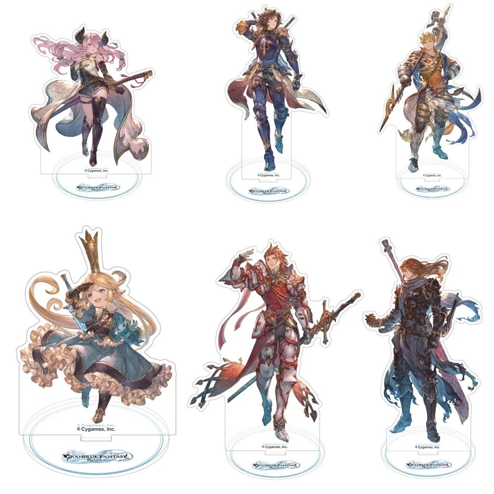 อะนิเมะ Standee รุ่น Granblue Fantasy Relink อะคริลิค micha โต๊ะเรียนตกแต่ง Narmaaya Lancelot เกมตัวอักษรของขวัญ