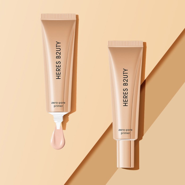 ขายร้อน#HERES B2UTY Heres Anti-Pore Makeup Primer Cream คอนซีลเลอร์ Brightening Foundation Cream วัน