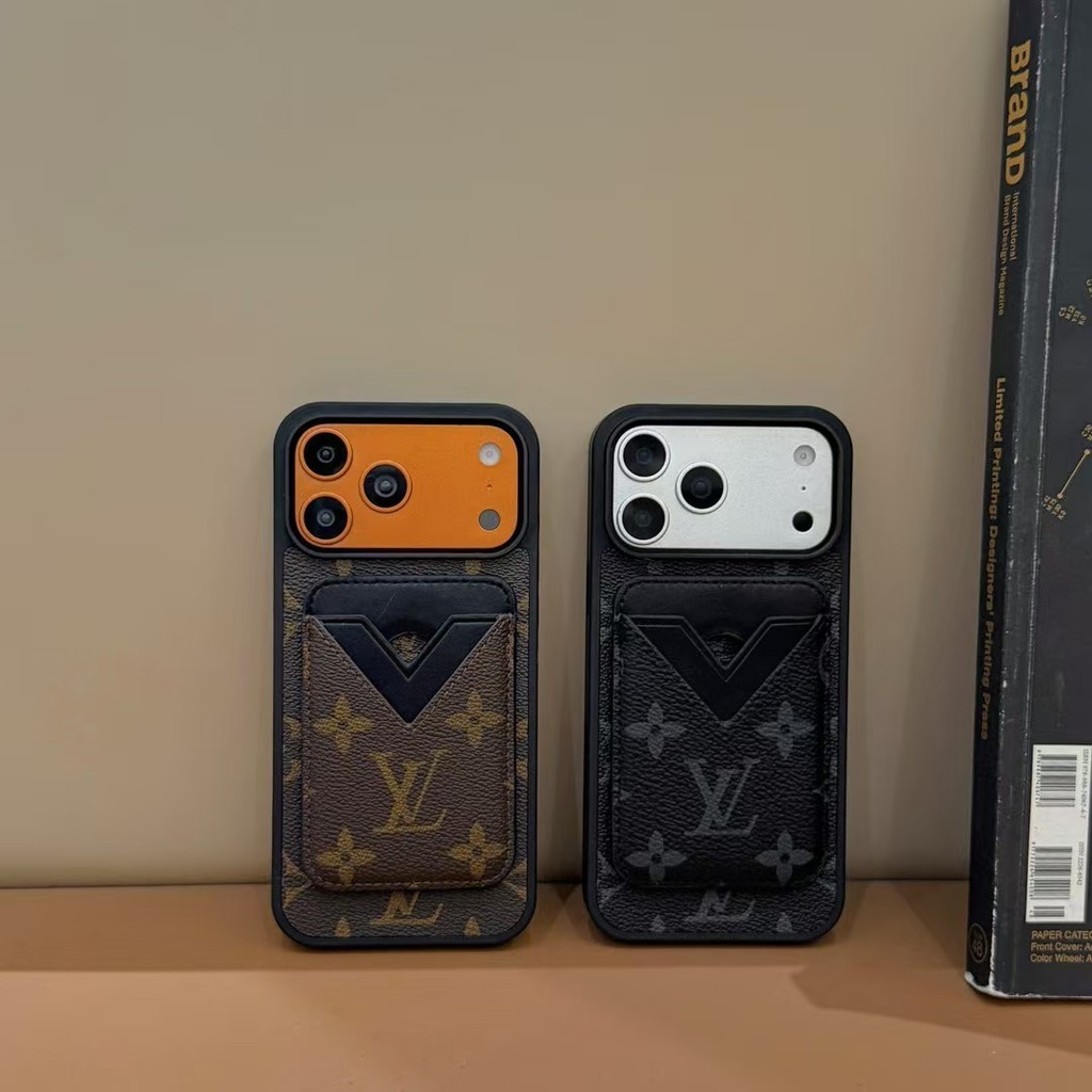 สําหรับiPhone 17 16 plus 16 Pro16 Pro Max 15 14 13 Pro Maxแฟชั่นหรูหราการ์ดหนังเคสโทรศัพท์ปลอก