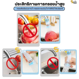 หัวต่อก๊อกน้ำหมุนได้360°(หินกรองทางการแพทย์ใบพัดน้ำ)กันน้ำกระเด็น หัวกรองน้ำ ก๊อกกรองน้ำ ที่กรองน้ำ