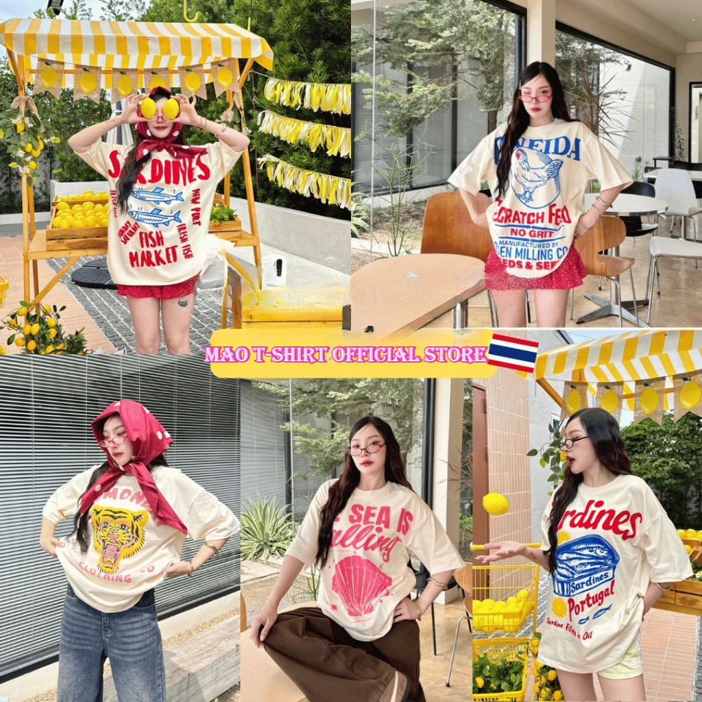 COD✅ (จัดส่งในกรุงเทพฯ) MAO Shop เสื้อยืดแขนสั้น พิมพ์ลาย เนื้อผ้าคอตตอนใส่สบาย ⭐พร้อมส่ง⭐ เสื้อหวานๆ เสื้อน่ารัก