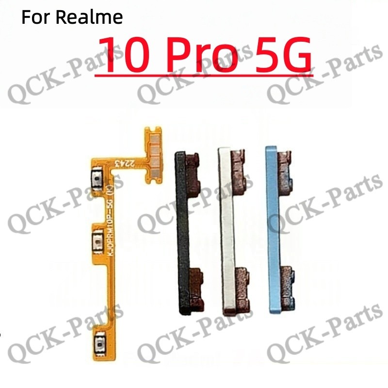 สําหรับRealme 10 Pro 5G RMX3663 RMX3660 RMX3661 ปุ่มเปิดปิดปุ่มสวิทช์ด้านข้างKey Volume Up Down Flexสายโทรศัพท์มือถือPart