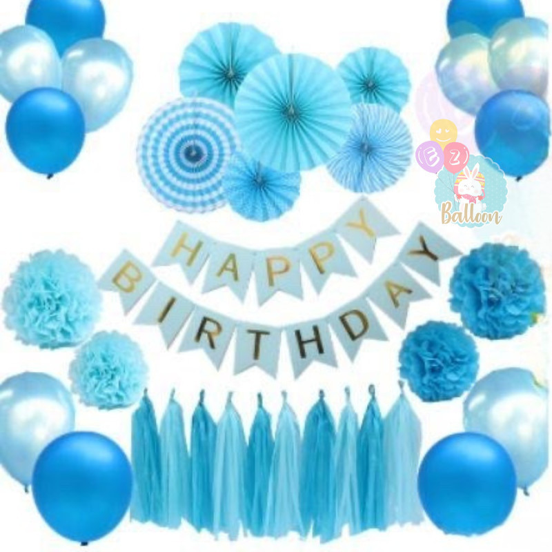 เซ็ตธงวันเกิดHBD 01, 02 ชุดธงวันเกิด พร้อมของตกแต่งครบเซ็ต