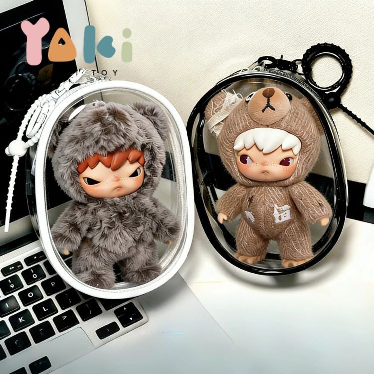 HIRONO Road Journal Bag/17cm Doll Storage Bag/PVC Transparent Bag/Doll Pouch Case - Yaki