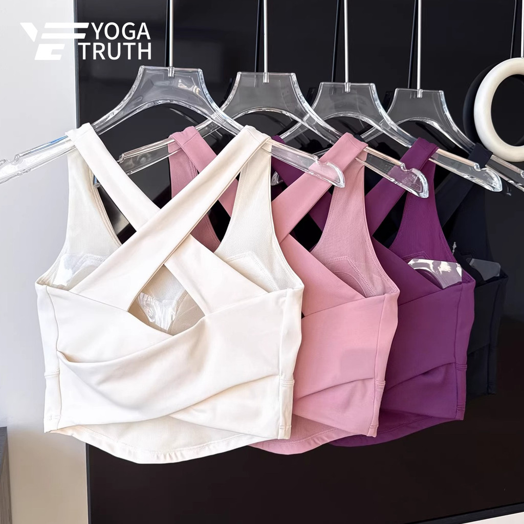 สปอร์ตบรา YOGATRUTH แบบครอสหลังสวยงาม มีความรองรับสูง สำหรับการฝึกโยคะ