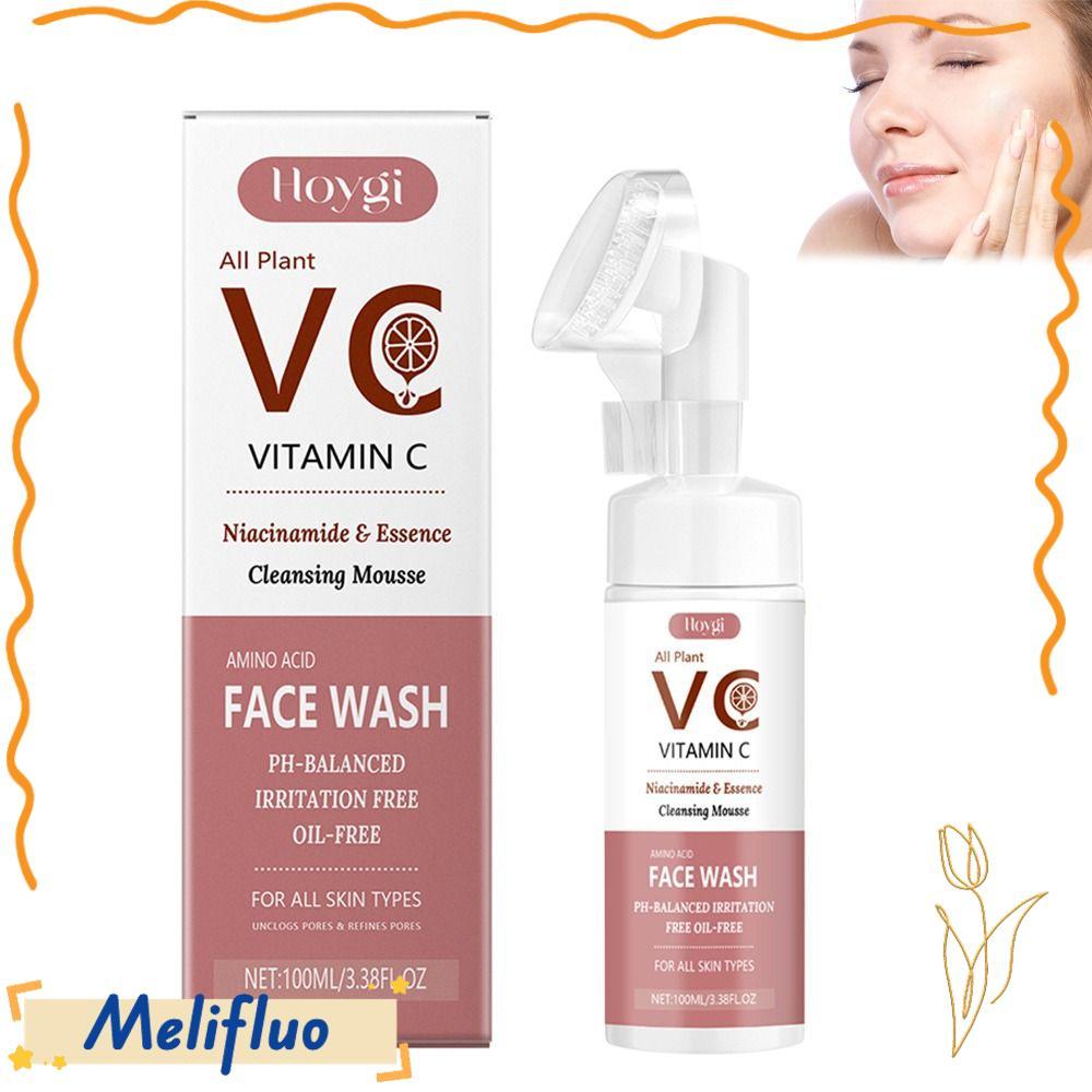 MELIFLUO Face Foam Wash, Natural Gentle & ไม่ระคายเคือง Face Wash, Moisturizing Brightening Vitamin 