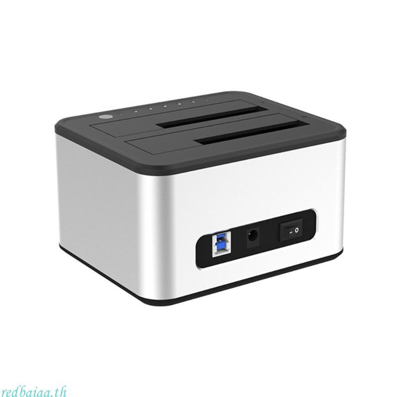 Redbaiaa 2 Bay HDD Usb Box Case- USB3 0 5Gbps Super Fast- Duplicator- Enclosure Base