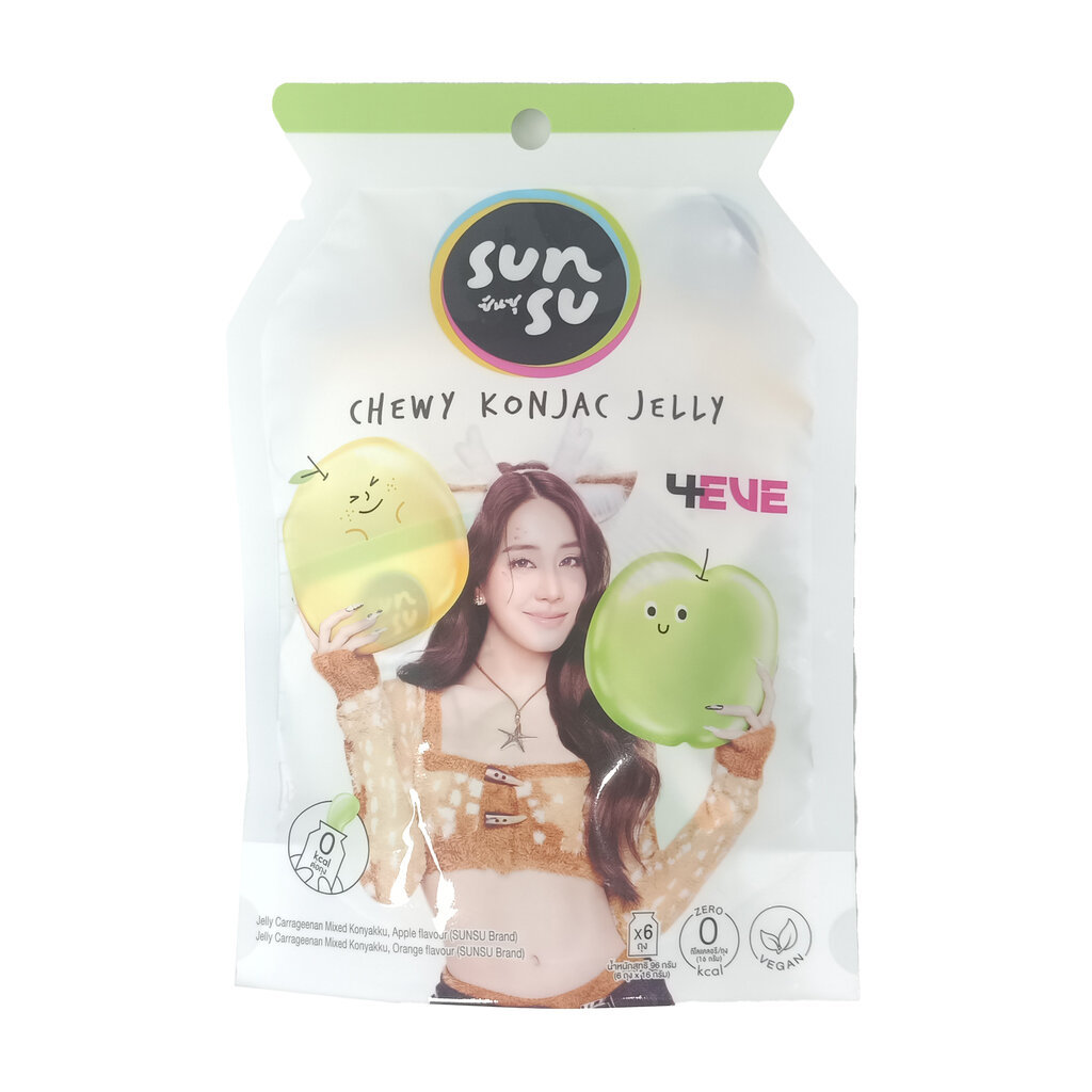 Sunsu Jelly 4EVE ATLAS ซันซุ เยลลี่ผสมบุกรสผลไม้ แถมการ์ดทุกซอง ขนาด 96 กรัม (แพ็ก 6 ชิ้น) ราคา ถูกที่สุด ดีลบีเคเค แกลเลอรีภาพที่ 4