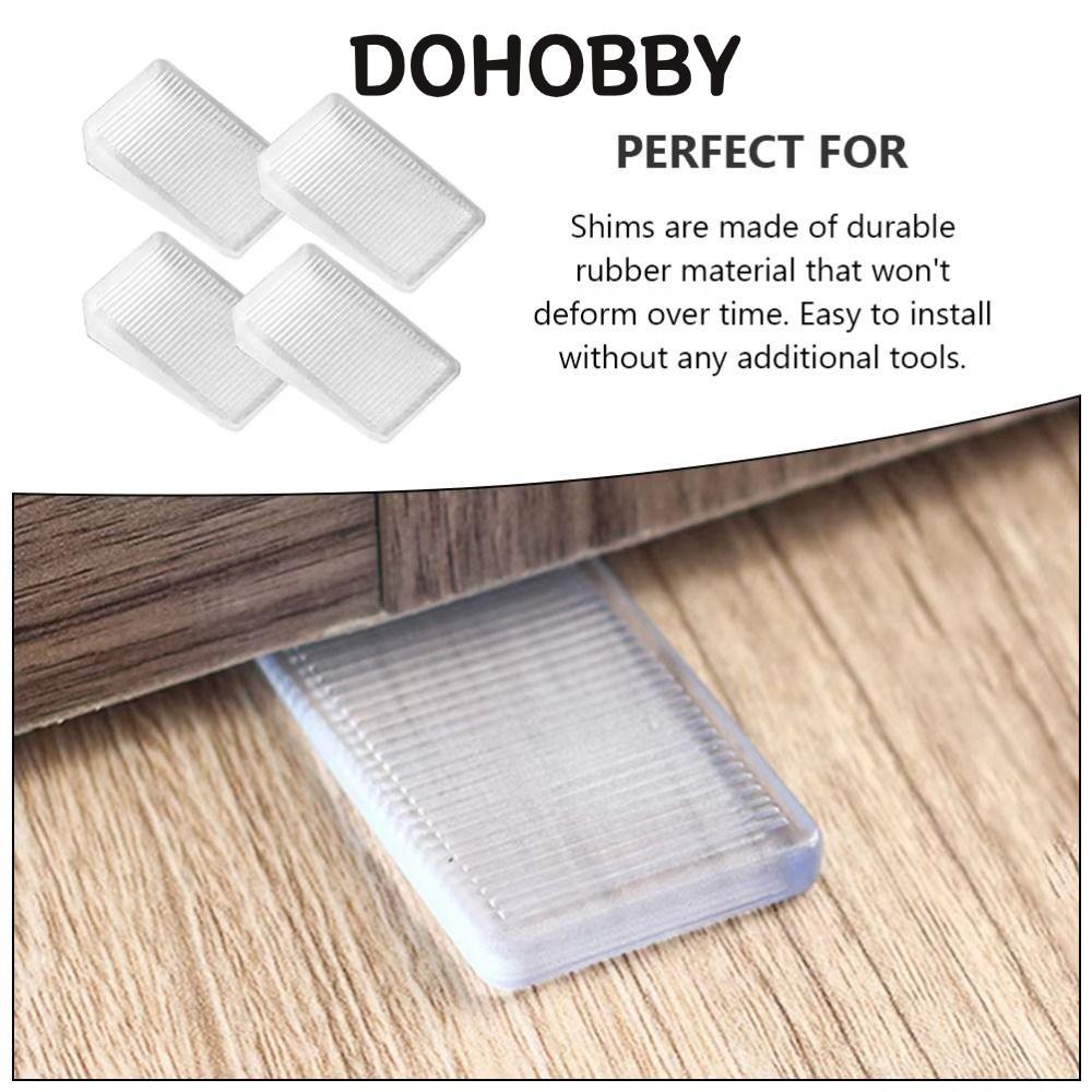 DOHOBBY แผ่นยางเท้าเฟอร์นิเจอร์, การปรับปรุงบ้าน เครื่องปรับระดับลิ่มเฟอร์นิเจอร์, โต๊ะปรับอเนกประสงค์ที่ทนทานสําหรับประตู