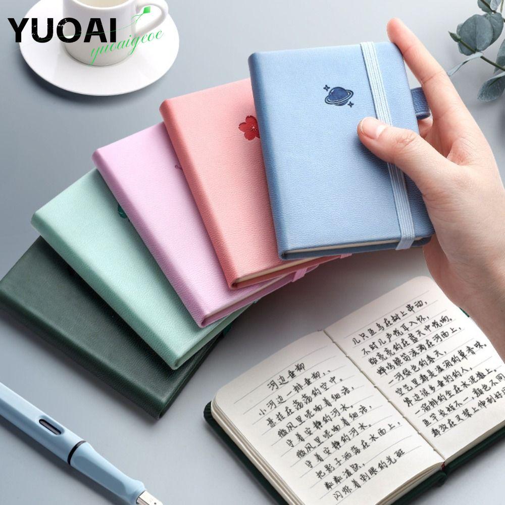 YUOAI Agenda Organizer, A7 Portable Pocket Notepad, เครื่องเขียนประณีต Journal Notepad