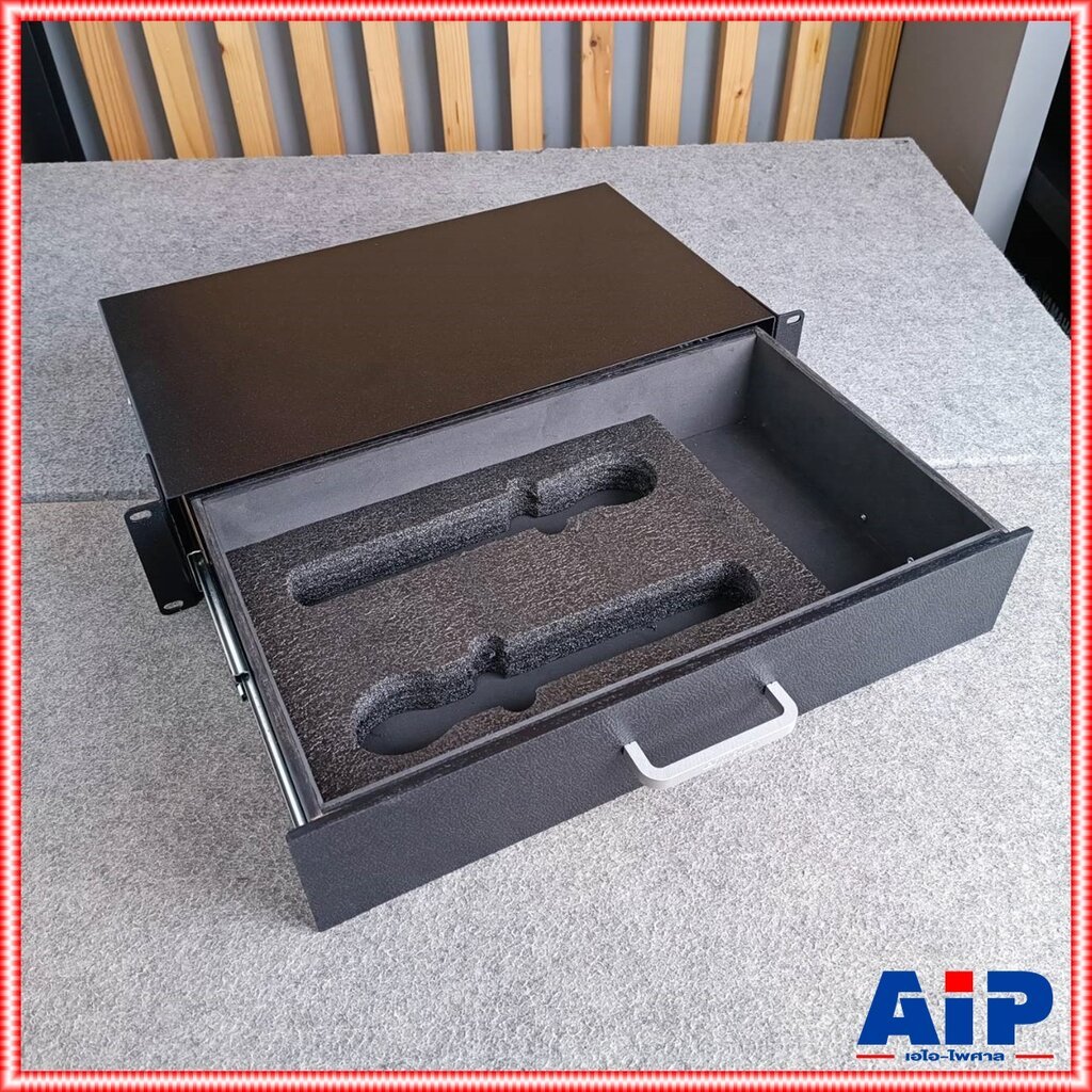 COMPACT DR210 ลิ้นชักRACK 2U 10นิ้ว+โฟม ลิ้นชักแร็ค 2U ความลึก 10 นิ้ว ยึดแร็ค เก็บไมค์ลอย อุปกรณ์เครื่องเสียง DR-210...