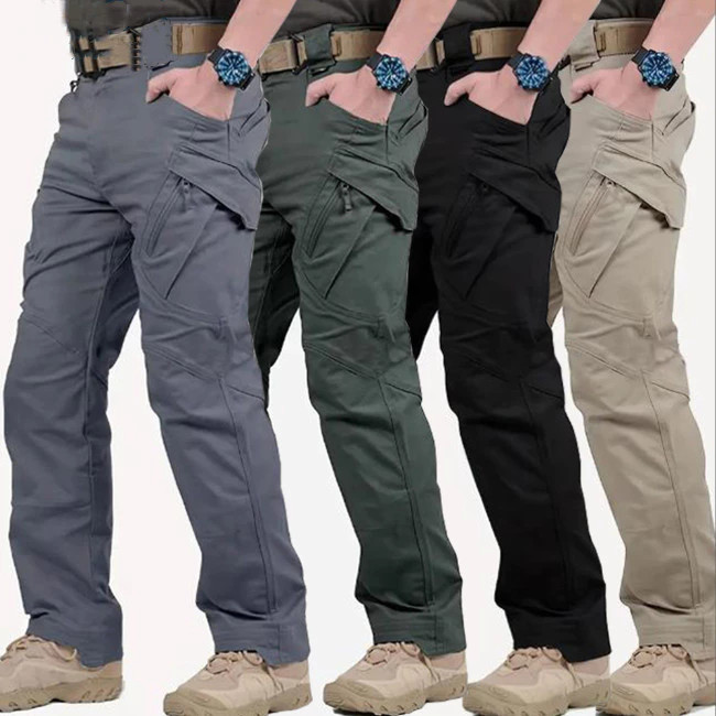 Men Tactical Pants IX9 Military Trousers Multi Pocket Work Pant Waterproof Ripstop Cargo Pants Men