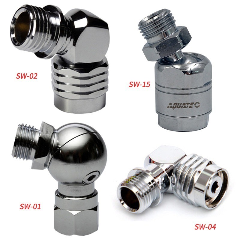 ดําน้ํา 2nd Stage Regulator Universal Joint, 360°/180°/105° อินเทอร์เฟซหมุนได้ สแตนเลส SW Series (SW